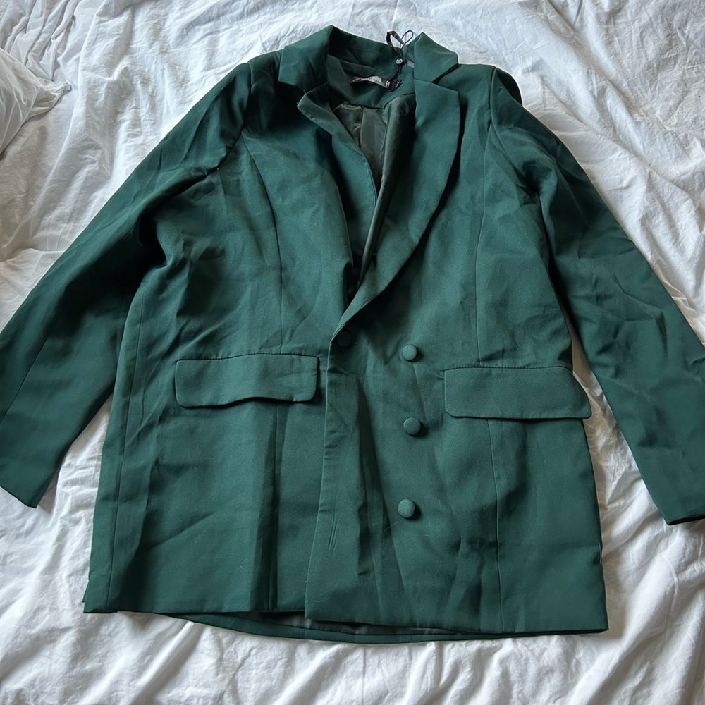 Missguided teal blazer